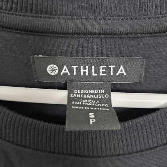 Athleta Black Santorini Cinch Sleeveless Stretchy Athleisure Midi Dress Size S - Picture 4 of 10